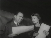 Presidential candidate Richard Nixon and wife Pat cast their vote during US election&sbquo;  California; Nov 60