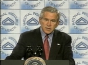 President George W. Bush states importance of preparing for potential avian flu outbreak&sbquo;  Washington DC; 01 Nov 05