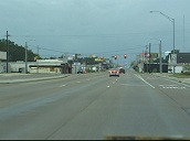 Track forward from car driving through near deserted streets before Hurricane Katrina&sbquo;  Gulfport&sbquo; Mississippi; Aug 05