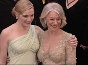 Best Actress nominees Kate Winslett and Helen Mirren pose together for photos at Oscars&sbquo;  Los Angeles; 25 February 2007