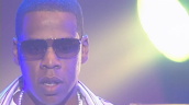 US rapper Jay-Z nods his head and prompts audience to rap at Urban Music Festival&sbquo;  Earls Court Arena&sbquo; London; May 2004