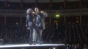 Claudia Schiffer models Karl Largerfeld design as Sharleen Spiteri and Kardinal Offishall perform \%27Carnival Girl\%27&sbquo;  Fashion Rocks&sbquo; Royal Albert Hall&sbquo; London; 15 October 2003