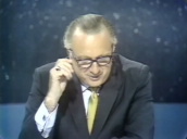 CBS News anchorman&sbquo;  Walter Cronkite&sbquo; removes his glasses and says "Man on the Moon" and "oh boy&sbquo; oh boy"&sbquo; as he covers news of The Moon Landing; 20 July 1969