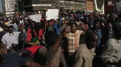Thousands of South African trade unionists and council workers demonstrating along streets over poor wages&sbquo;  Johannesburg; 27 July 2009