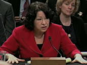 Supreme Court Justice judge candidate Sonia Sotomayor comments on her political convictions during an panel review&sbquo;  Washington D.C; July 2009