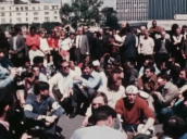 Protestors gather at anti-war demonstration at Speakers Corner&sbquo;  London; 1971