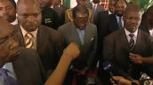 Track left from press to President Robert Mugabe commenting on events of meeting with EU delegates&sbquo;  Zimbabwe; 12 September 2009