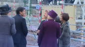 Sir Sebastian Coe and Sports Minister Tessa Jowell talk with Queen Elizabeth II during visit to London 2012 Olympic Park construction site&sbquo;  London; 3 November 2009