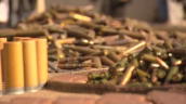 Pakistani armed forces display weapons seized from Taliban during combats&sbquo;  Pakistan; 17 November 2009
