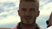 David Beckham talks with youths during visit to football clinic in Cape Town to promote England\%27s 2018 World Cup host bid&sbquo;  South Africa; 2 December 2009