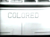 Signs on racially segregated benches saying \%27white\%27 and \%27colored\%27&sbquo;  America; 1950s