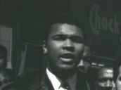 Muhammad Ali speaks about his next fight saying "I\%27m ready to fight anybody"&sbquo;  USA; 1960\%27s
