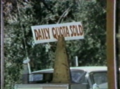 Images of gas stations during shortages&sbquo;  various signs saying "daily quota sold"&sbquo; "sold out" and "watch your gas"&sbquo; USA 1973