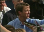 John Edwards and John Kerry shaking hands with crowds&sbquo;  USA; 30 Jul 04