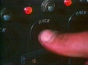 Hands turning and pressing button to launch missile&sbquo;  USSR; 1960s