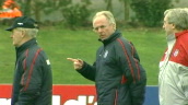 Sven Goran Eriksson wearing sports coat at England football training session&sbquo;  England; 2003