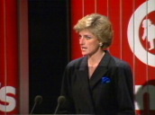 Princess Diana makes speech praising Barnardo\%27s charity at conference&sbquo;  England; 18 Oct 88