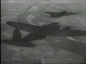 Luftwaffe planes drop bombs during Battle of Stalingrad&sbquo;  USSR; 1942