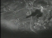 Bombs explode after being dropped in bombing raid by Luftwaffe during Battle of Stalingrad&sbquo;  USSR; 1942